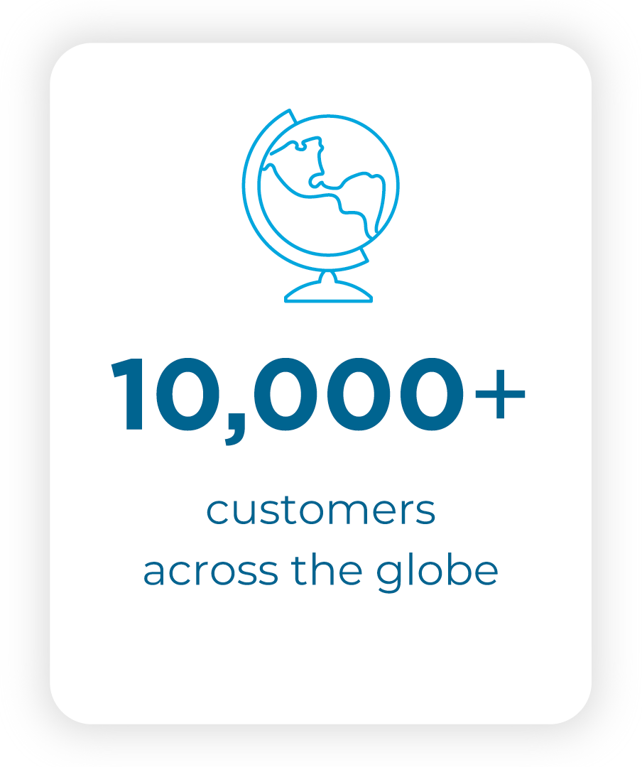 10,000+ customers across the globe