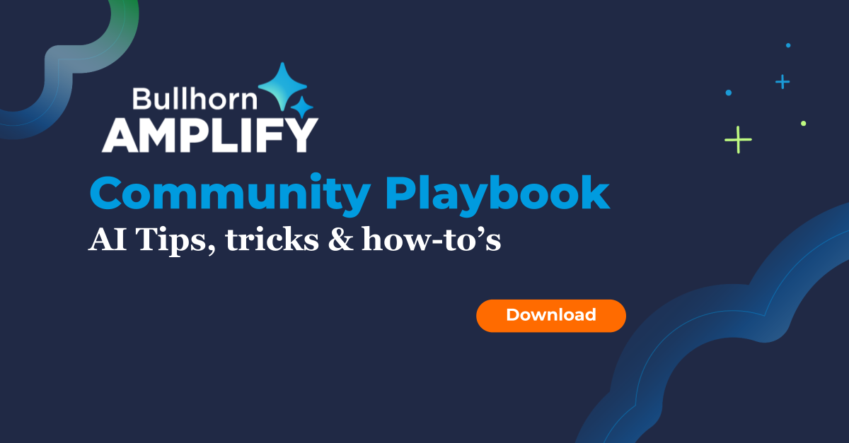 Amplify Community Playbook with a bright orange download button on a navy background
