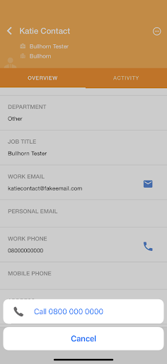mobile applicant tracking system click to dial