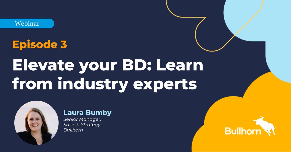 Win new business webinar banner with Laura Bumby