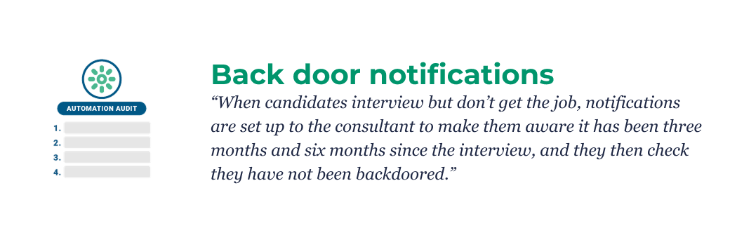 Back door notifications