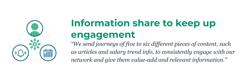 Information share to keep up engagement