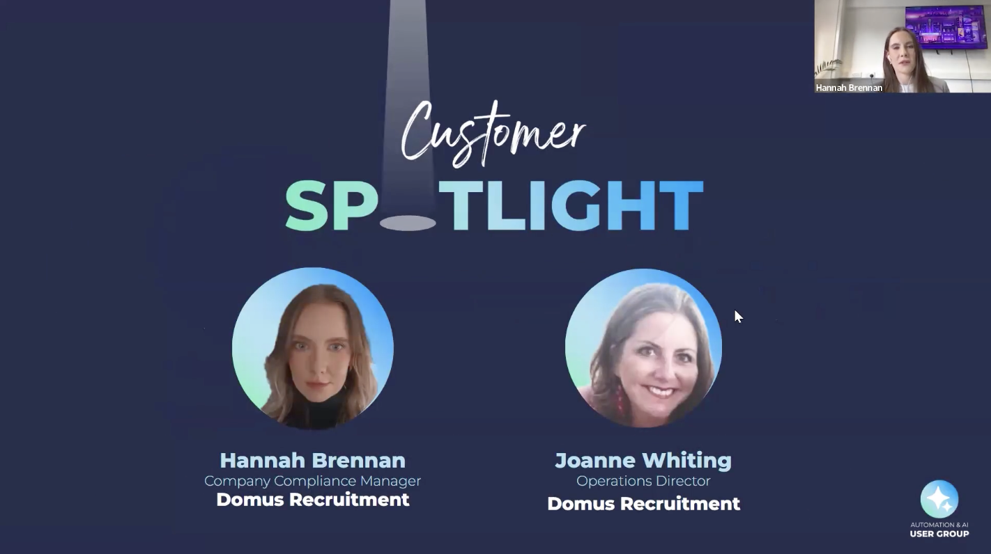 Domus Recruitment demonstrate how Automation significantly reduced manual work and improved tracking of documentation