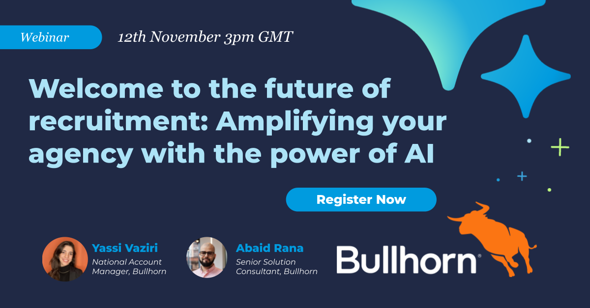Welcome to the future of recruitment. Amplifying your agency with the power of AI social banner