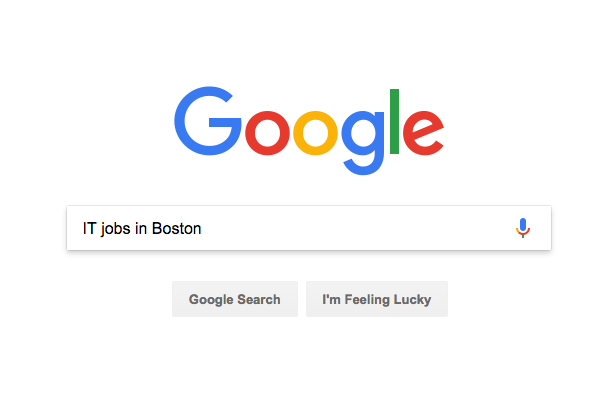 Google Search: IT Jobs in Boston