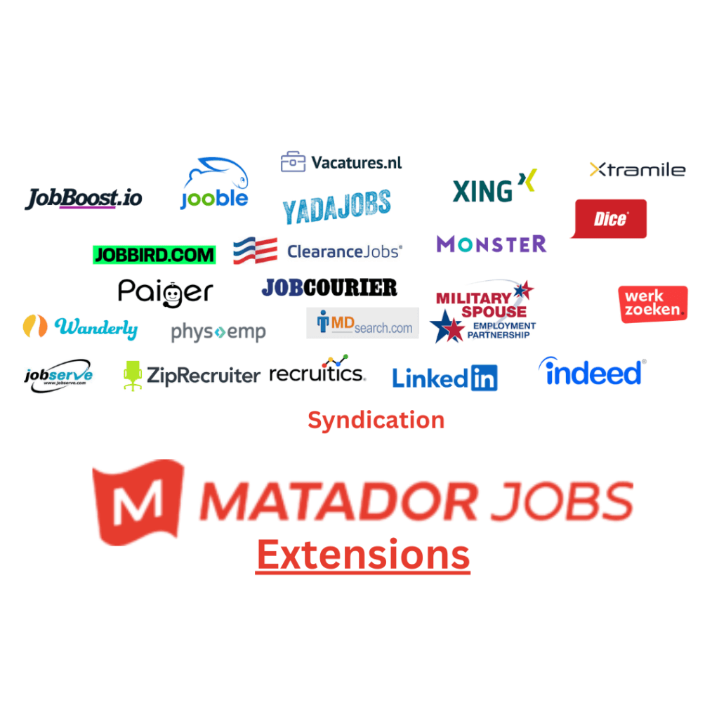 Matador Jobs list of extensions