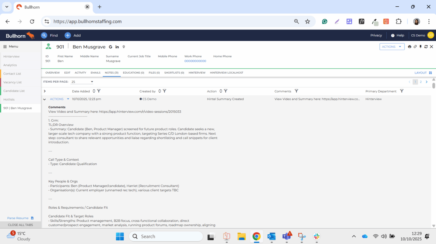 Hintel automatically joins your calls