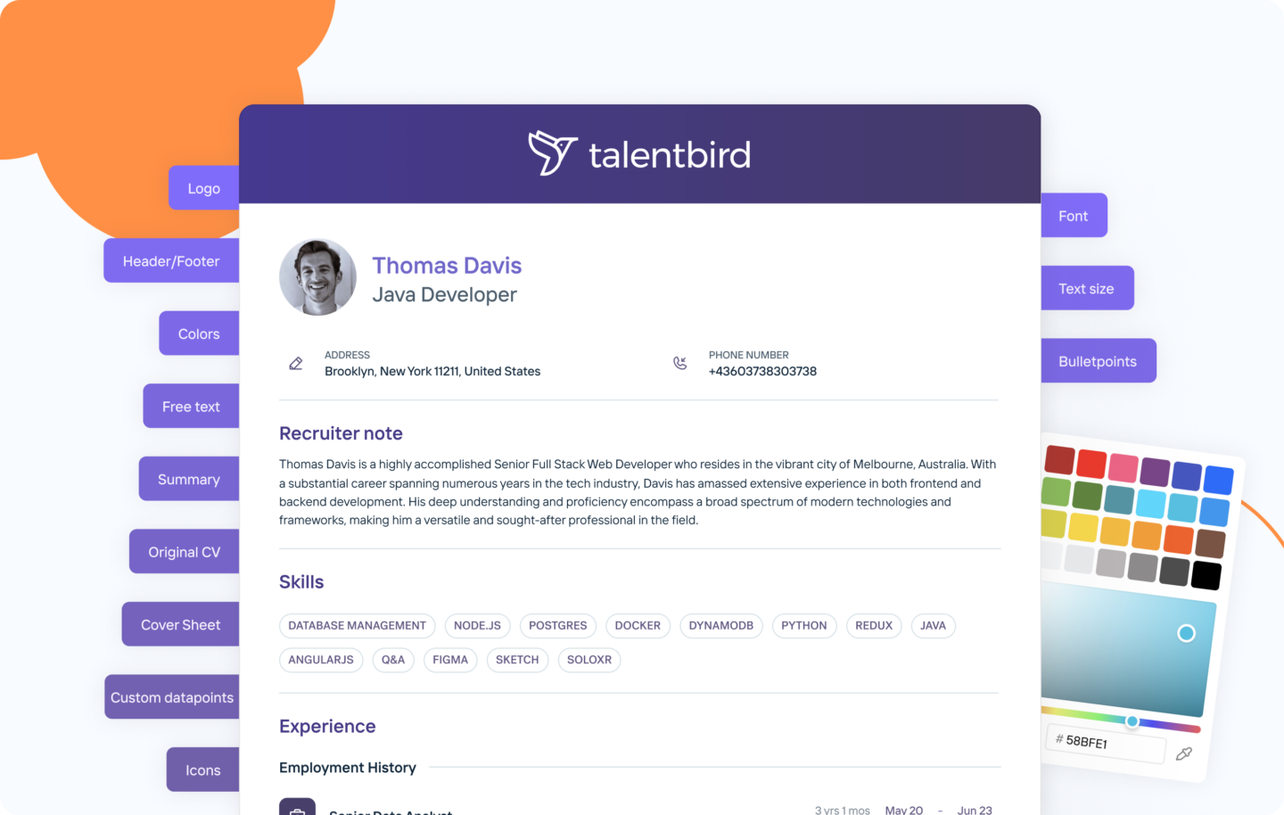 Resume builder