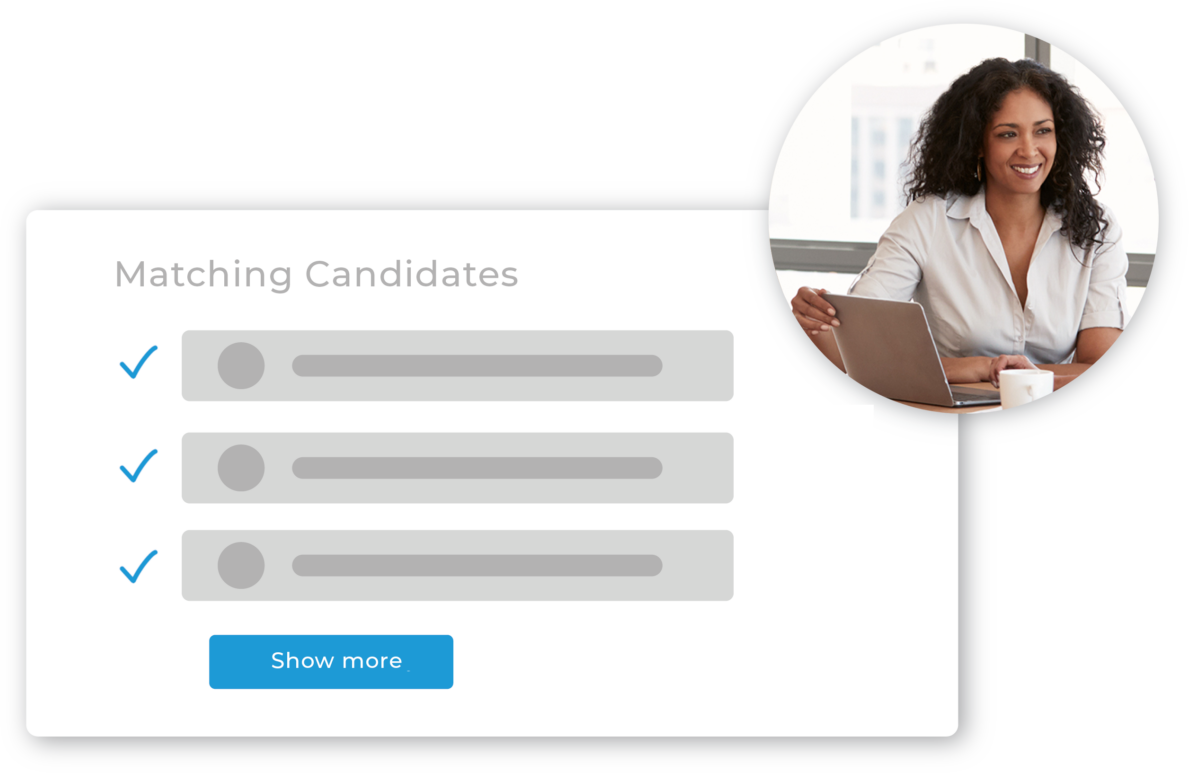 AI Copilot graphic woman with a checklist