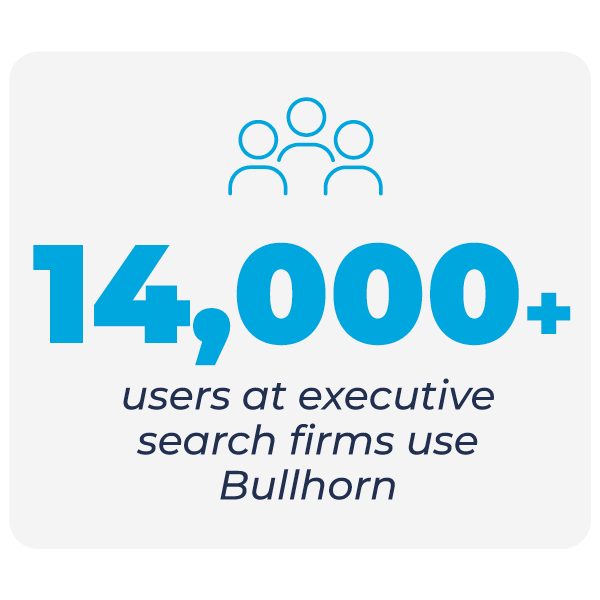 14000+ users at executive search firms use Bullhorn