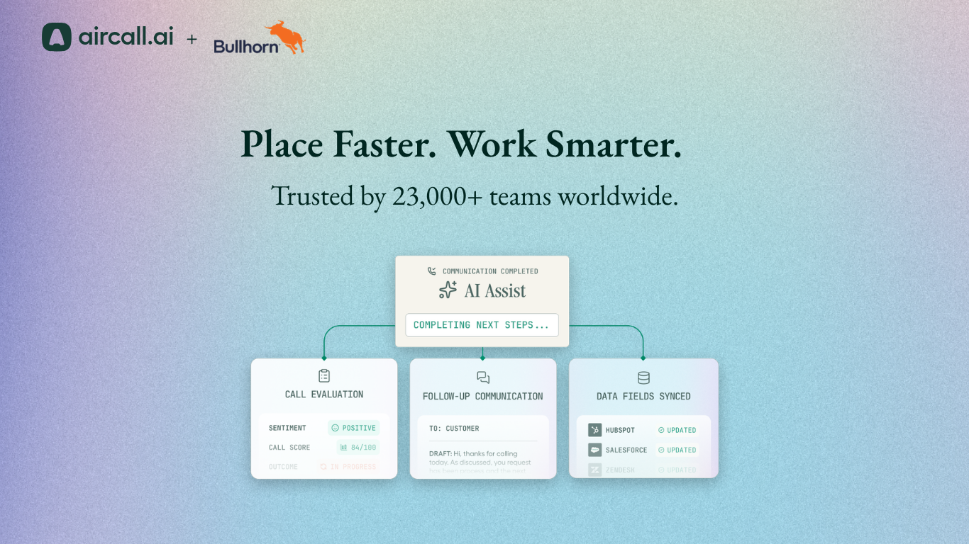 Every call logged, summarised, and actioned — automatically