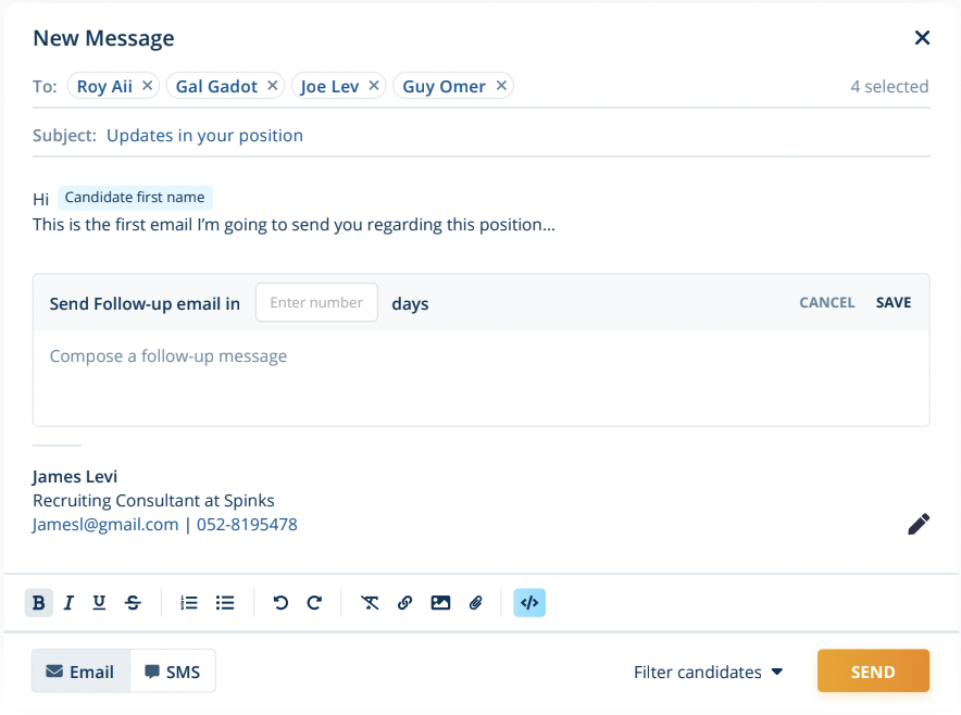 Engage with candidates directly